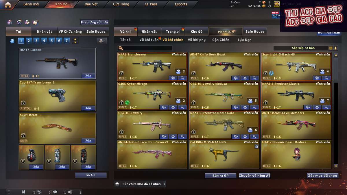 shop acc cf uy tin gia re
